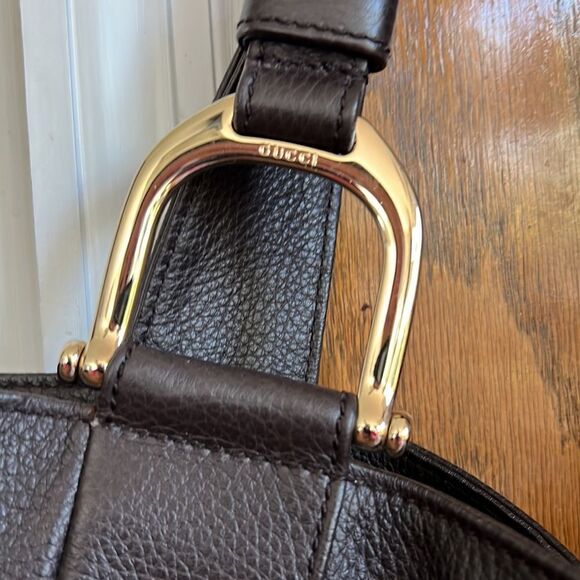 Authentic GUCCI Bag Tote Bag Handbag Brown Leather 257051 new condition - Picture 2 of 5